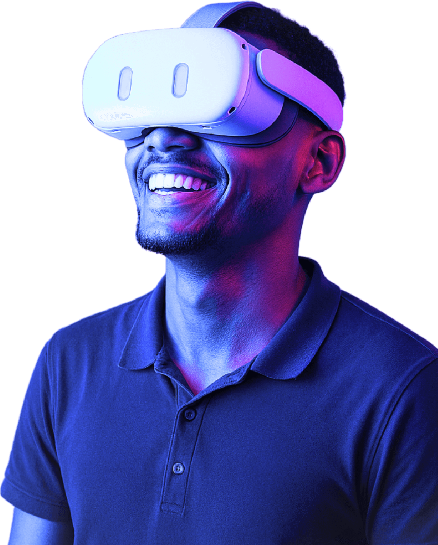 Homem usando óculos VR
